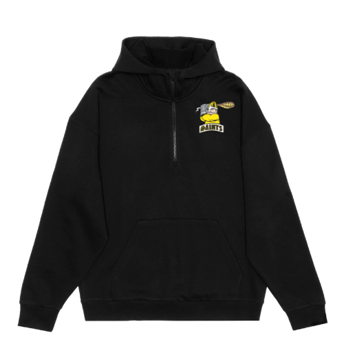 Adult Drop Shoulder Scuba Neck 1/2 Zip Hoodie (Saints Man)