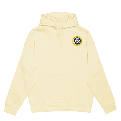Adult Drop Shoulder Scuba Neck 1/2 Zip Hoodie (S Logo)