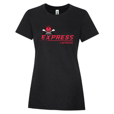 Ladies Tri-blend T-shirt (Black Heather)