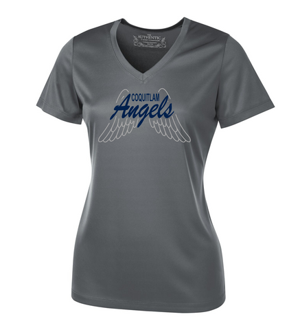 CHARGERS or ANGELS Ladies Dry Performance T-Shirt (NAVY L3520)