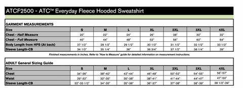 Fleece Hoodie (ATCF2500) (Youth and Adult) WHITE OR NAVY BLUE