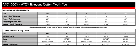 WHITE Adult/Women/Youth ATC Every Day Cotton Tee (1000)