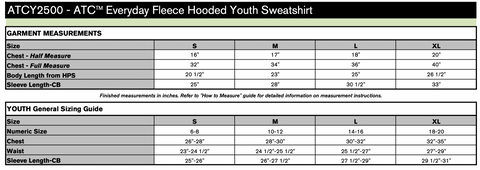 CHARGERS Youth ATC Cotton Fleece Hooded Sweatshirt (ATCY2500) LIGHT GREY