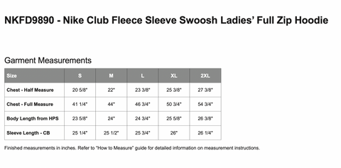 Nike Full-Zip with Embroidery (Women or Adult)