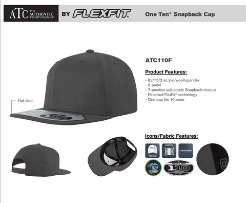 Flexfit Flat Bill/Snapback Hat - Embroidery