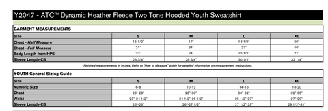 Adult/Youth Dynamic Heather Fleece Performance Hoodie - (Black/Grey Two-Toned F2047)