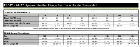 Adult/Youth Dynamic Heather Fleece Performance Hoodie - (Navy/Grey Two-Toned F2047) (Copy)