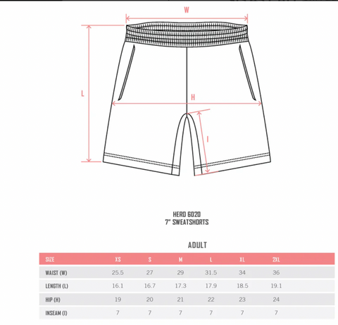 7" Shorts with Embroidery