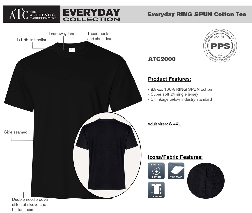 The Authentic T-Shirt Company ATC2000L Everyday Ring Spun Cotton