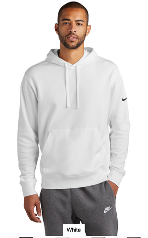 NIKE CLUB FLEECE SLEEVE SWOOSH PULLOVER HOODIE.