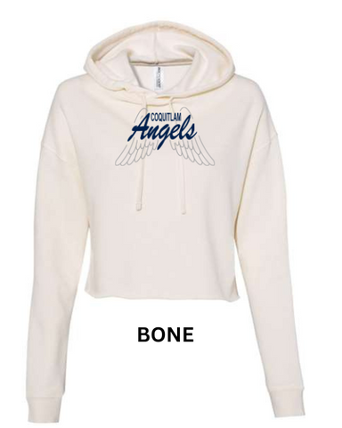 ANGELS OR CHARGERS Ladies Cropped Lightweight Hoodie TIE-DYE/BLUSH/BONE- (AFX64CRP)