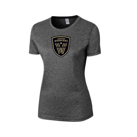 Women's Performance Jersey T- Shirt (Black Heather)