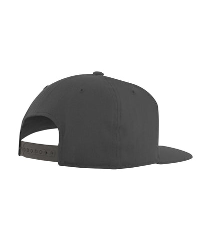 Flexfit 110 Flat Bill/Snapback Hat with embroidery (Dark Grey)