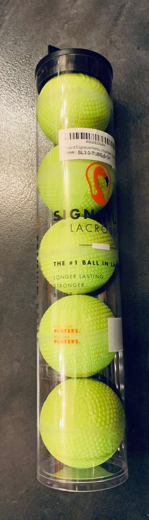 "SALE"   OFFICIAL BC SIXES BALL Pro S1 | Tube of 5 Pro S1 Lacrosse Balls | Hyper Yellow