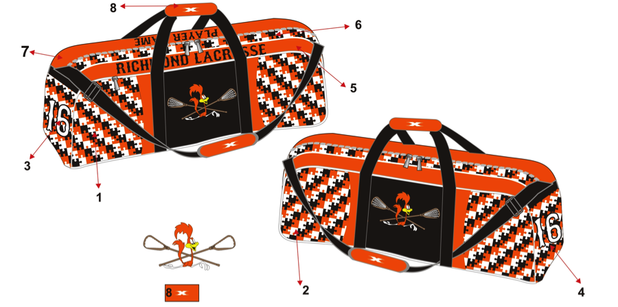 Sublimated Lacrosse Player Bag