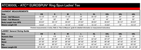 Women's ATC Ring Spun Tee - (Charcoal Heather Grey - ATC8000L)