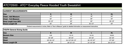 Adult/Youth ATC Cotton Fleece Hooded Sweatshirt - (Black ATCF2500)