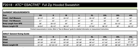 Adult ATC ESACTIVE Core Full-zip Hooded Sweatshirt (embroidery) - (Black F2018)
