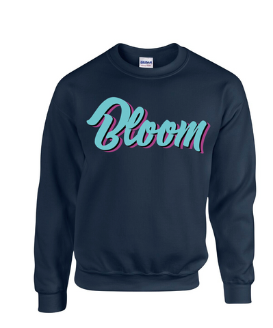Bloom Dodgeball Gildan Crewneck Sweater - Full Front Logo