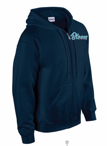 Bloom Dodgeball - Gildan Full Zip Hood - Left Chest Logo