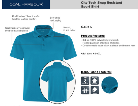 Grey Dry Fit Golf Shirt - With Embroidery