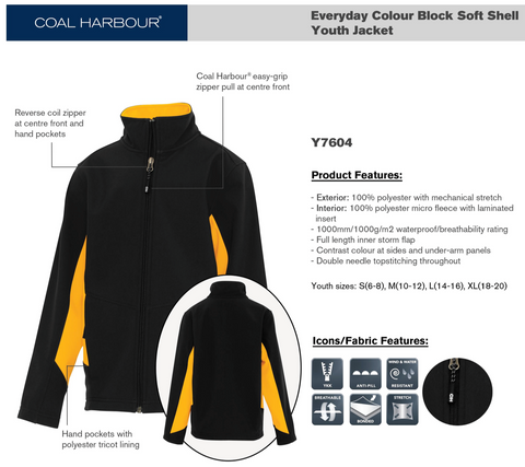 Coal Harbour Soft-shell Youth Jacket