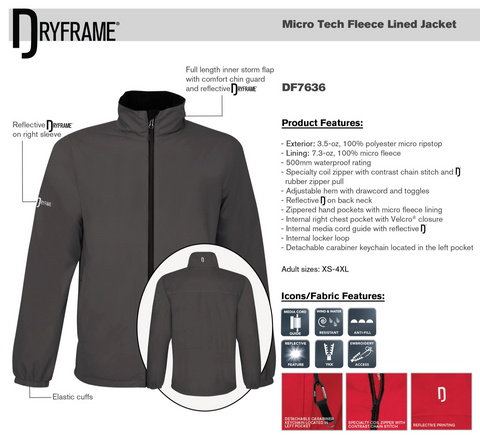 Dry Frame Micro Tech Fleece Lined Jacket - Mens