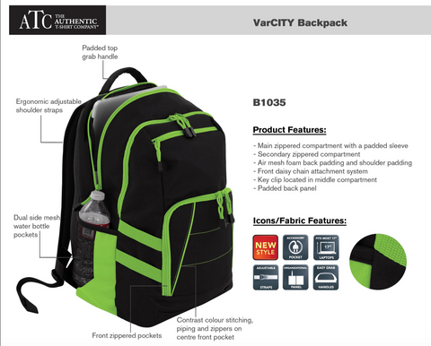 ATC VarCity Backpack With Embroidery