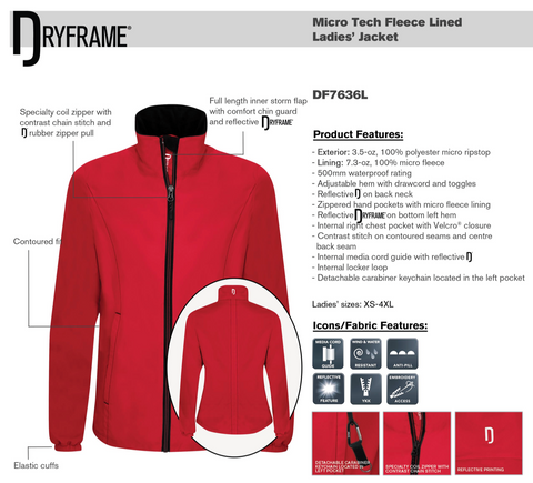 Dry Frame Micro Tech Fleece Lined Jacket - Womens