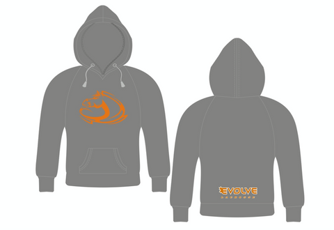ATC Dry Fit Performance Hoodie With Screen Print - Grey