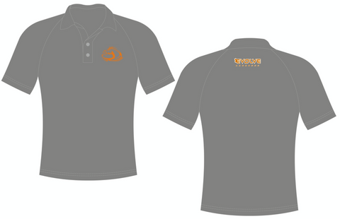 Grey Dry Fit Golf Shirt - With Embroidery