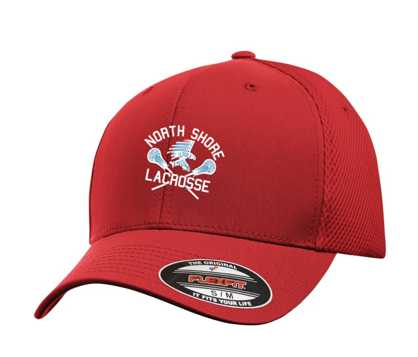 ATC/Flexfit Airmesh Hat With Embroidery - Red