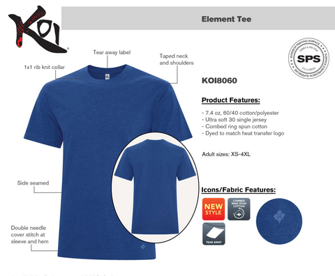 KOI Element Tee Shirt - With Screen Print
