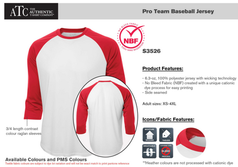 Pro Team Baseball Style Shirt