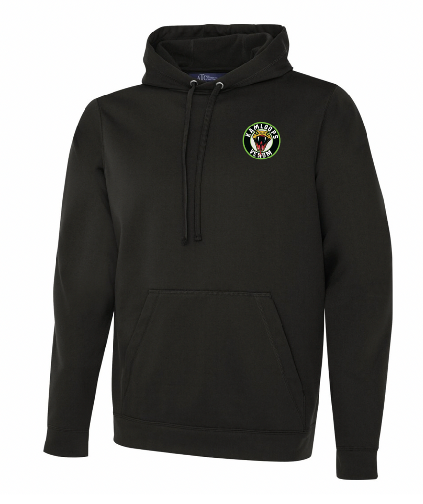Black ATC Dry Fit Performance Hoodie with Embroidery