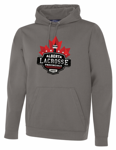 Coal Grey ATC Dry Fit Performance Hoodie with Screen Print