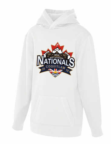 White ATC Dry Fit Performance Hoodie With Screen Print