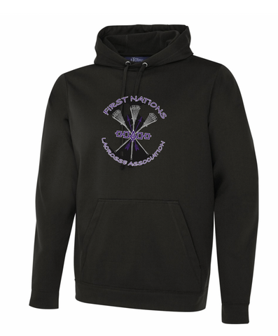 Black ATC Dry Fit Performance Hoodie With Screen Print