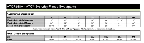 Adult/Youth ATC Everyday Fleece Sweatpants (Black 2800)