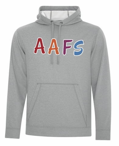 Grey ATC Dry Fit Performance Hoodie with Screen Print