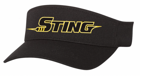 Black Flex Fit Visor - With Embroidery