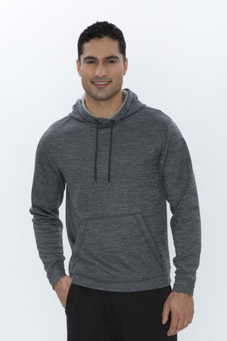 ATC Dry Fit Performance Heathered Hoodie with Screen Print - Charcoal