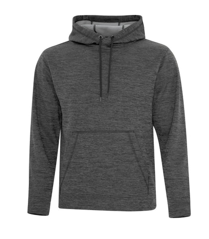 ATC Dry Fit Performance Heathered Hoodie with Screen Print - Charcoal