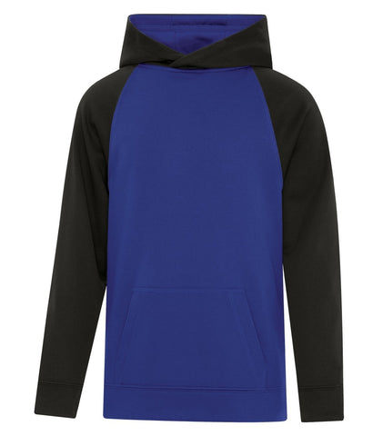 2 Toned ATC Dry Fit Performance Hoodie with Screen Print (Blue/Black)